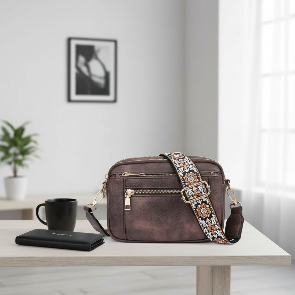 Women's PU Leather Crossbody Bag – Stylish Business & Daily Shoulder Bag