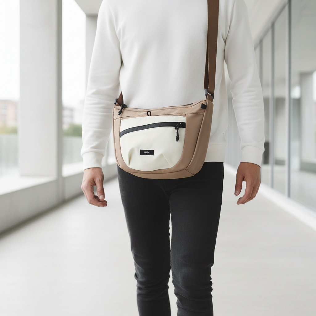 Women's Nylon Crossbody Messenger Bag – Lightweight Casual Shoulder Bag