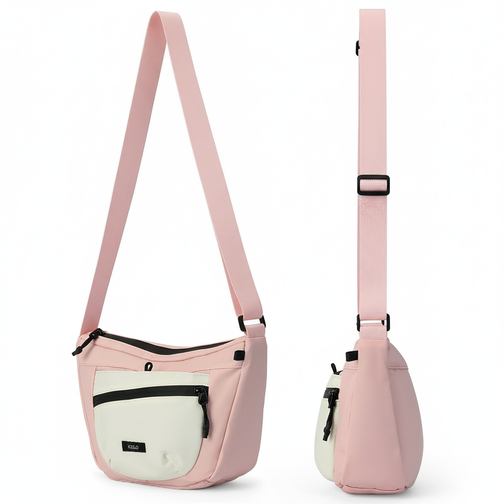Women's Nylon Crossbody Messenger Bag – Lightweight Casual Shoulder Bag