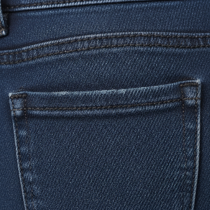 Contrast Color Slim Fit Stretch Rolled Hem Cropped Jeans