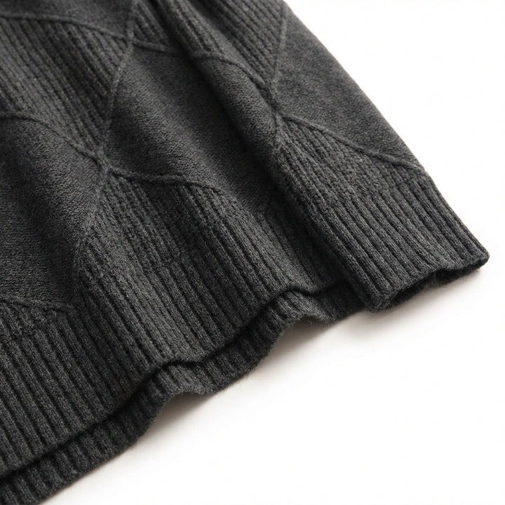 Loose High Collar Warm Sweater Solid Color Knitted Women