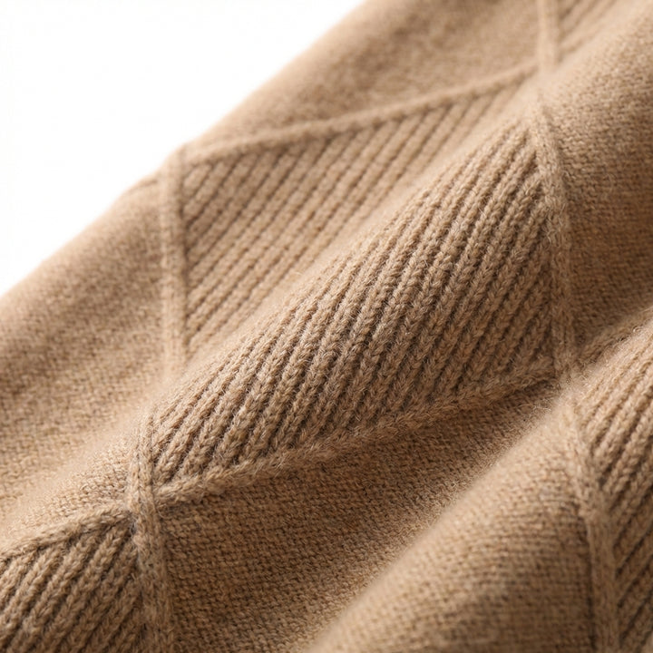 Loose High Collar Warm Sweater Solid Color Knitted Women