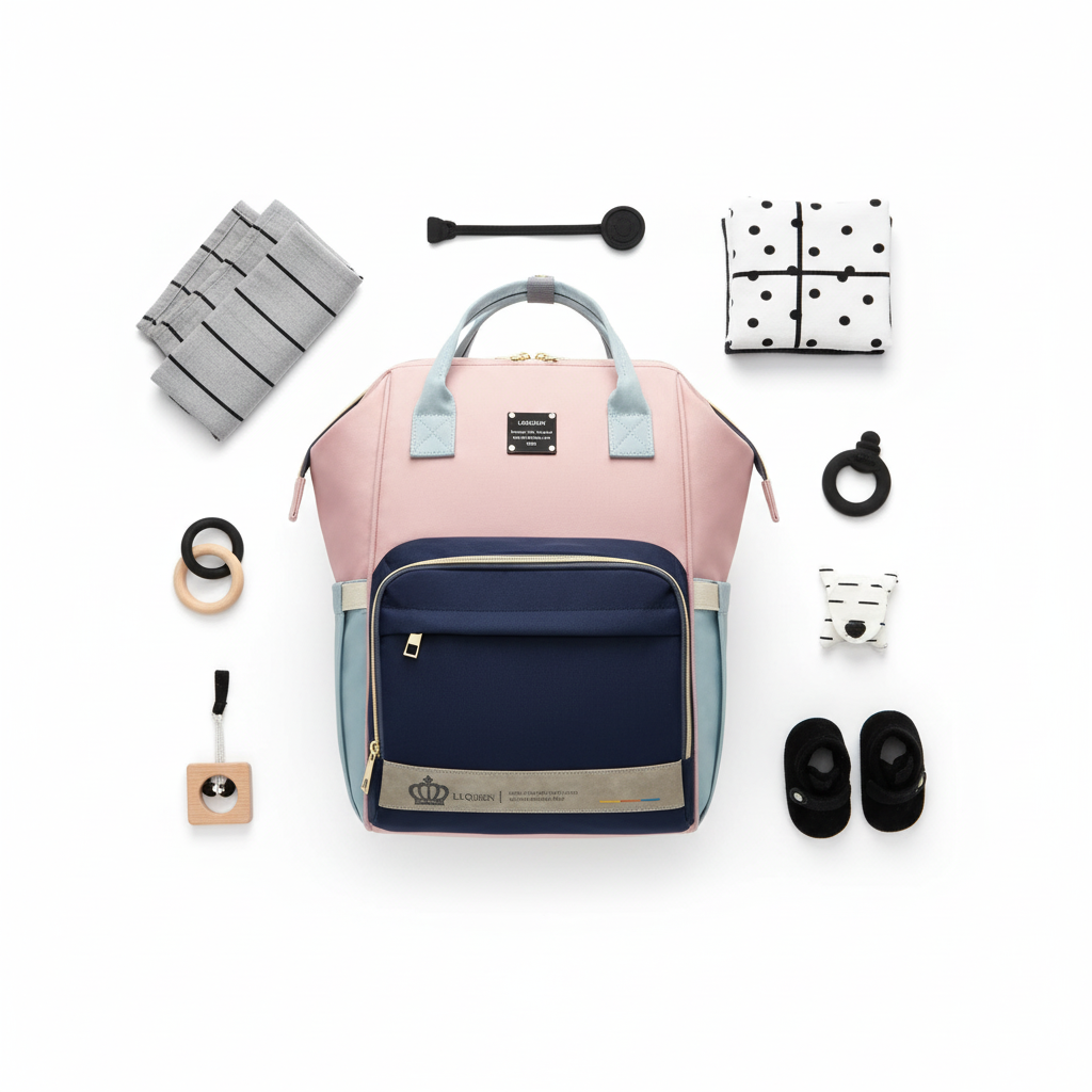 Large Capacity Diaper Backpack – Multi-Function Baby Mummy Travel Bag