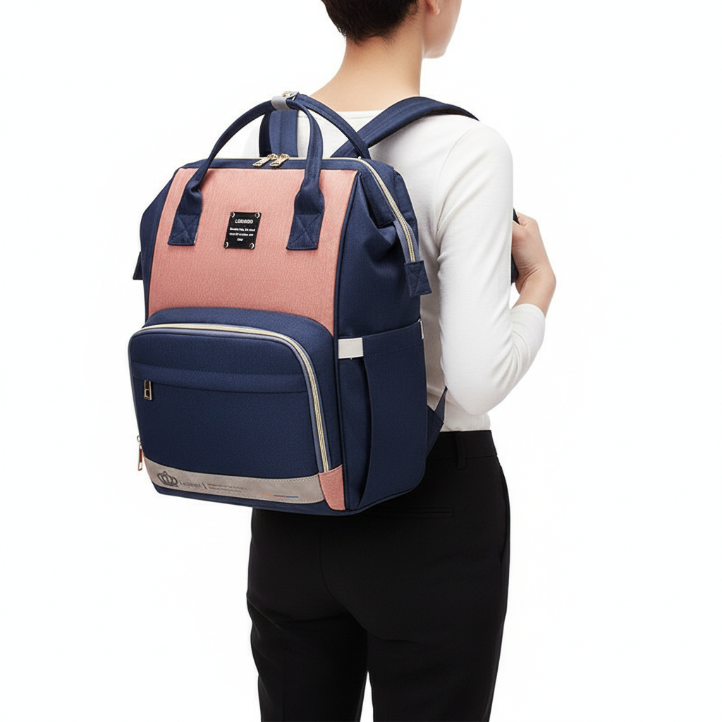 Large Capacity Diaper Backpack – Multi-Function Baby Mummy Travel Bag