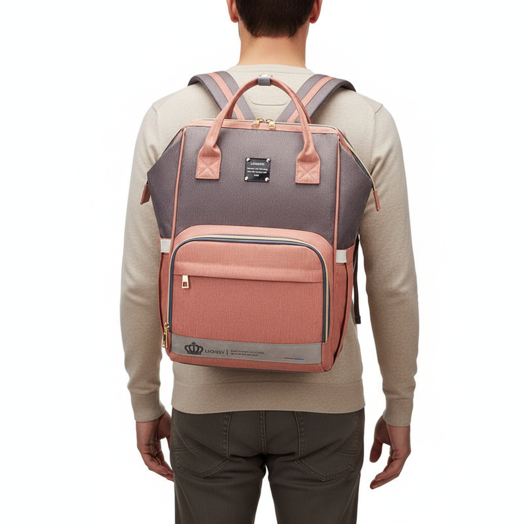 Large Capacity Diaper Backpack – Multi-Function Baby Mummy Travel Bag