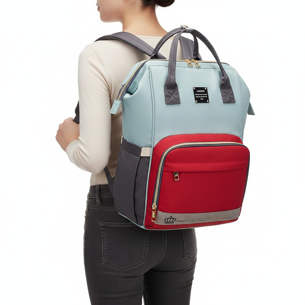 Large Capacity Diaper Backpack – Multi-Function Baby Mummy Travel Bag