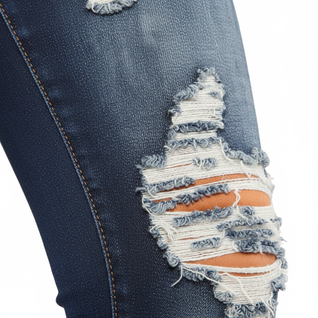Women's Fashion Elastic Slim Fit Ripped Skinny Jeans