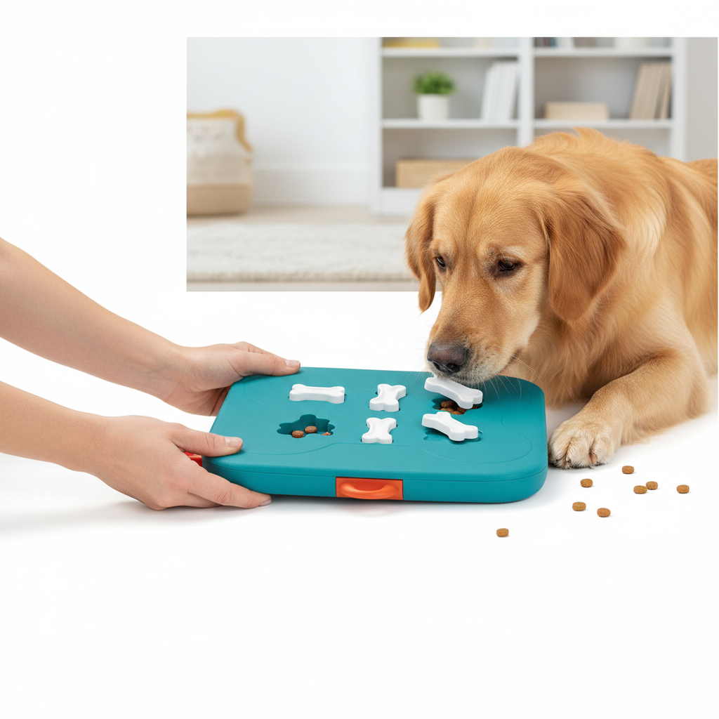 Pet Treasure Hunt Puzzle Toy – Interactive Food Dispensing Game