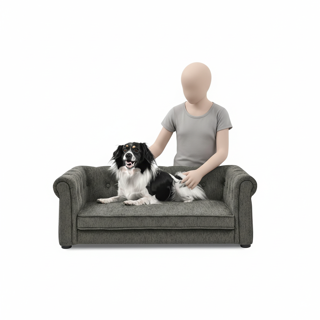 Elegant Rectangular Pet Bed Suitable For Medium And Large Dogs