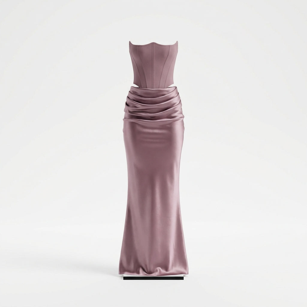 Slim Tube Top Long Dress Sexy Fashion Bandeau Backless Party Evening Dresses For Women Clothing
