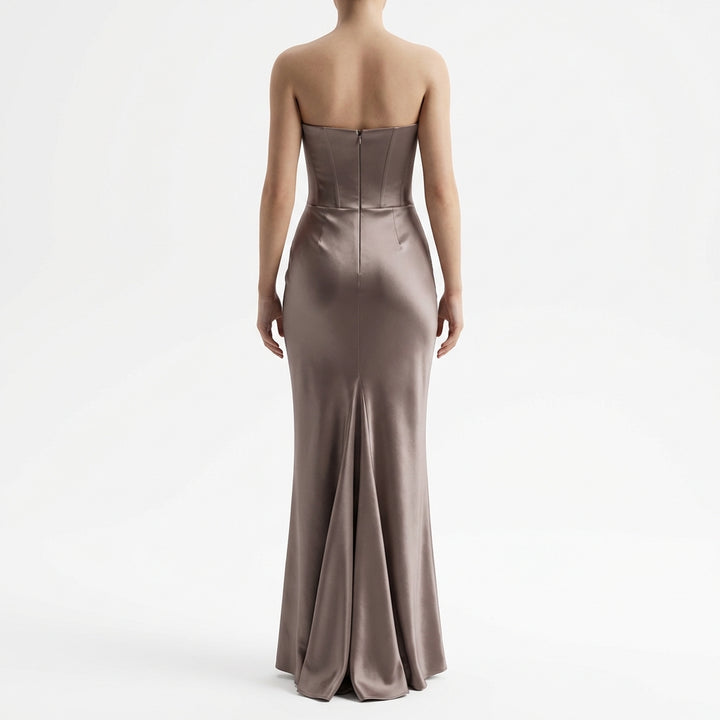 Slim Tube Top Long Dress Sexy Fashion Bandeau Backless Party Evening Dresses For Women Clothing