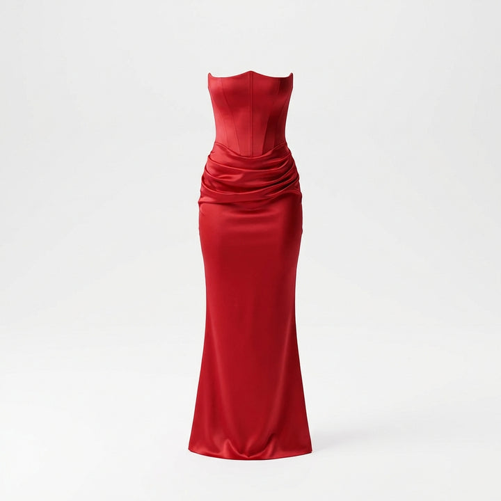 Slim Tube Top Long Dress Sexy Fashion Bandeau Backless Party Evening Dresses For Women Clothing