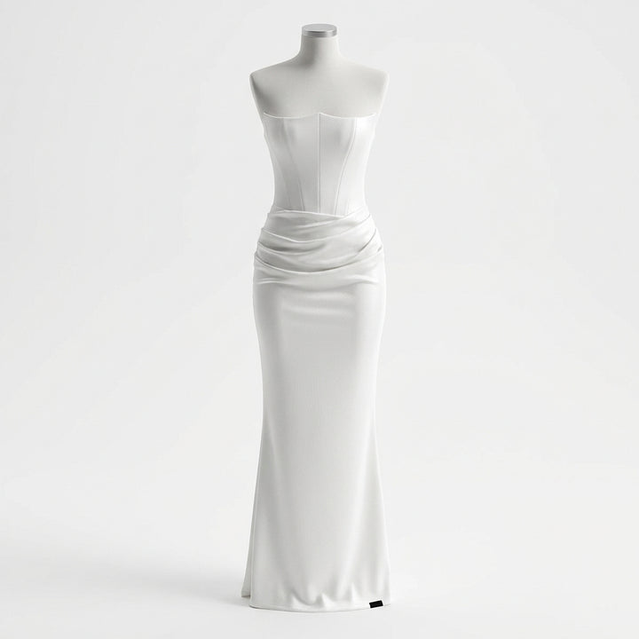 Slim Tube Top Long Dress Sexy Fashion Bandeau Backless Party Evening Dresses For Women Clothing