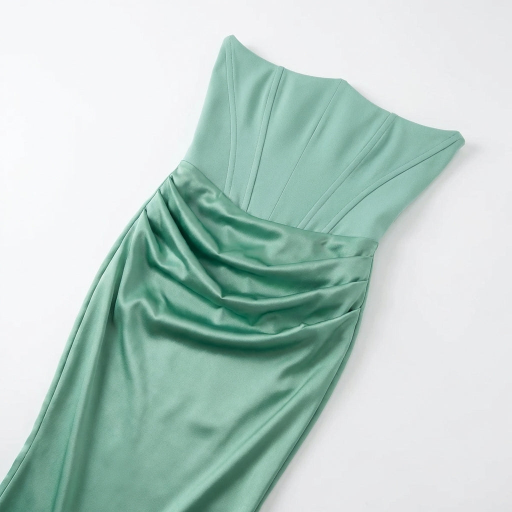 Slim Tube Top Long Dress Sexy Fashion Bandeau Backless Party Evening Dresses For Women Clothing