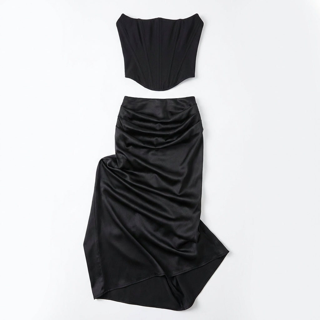 Slim Tube Top Long Dress Sexy Fashion Bandeau Backless Party Evening Dresses For Women Clothing