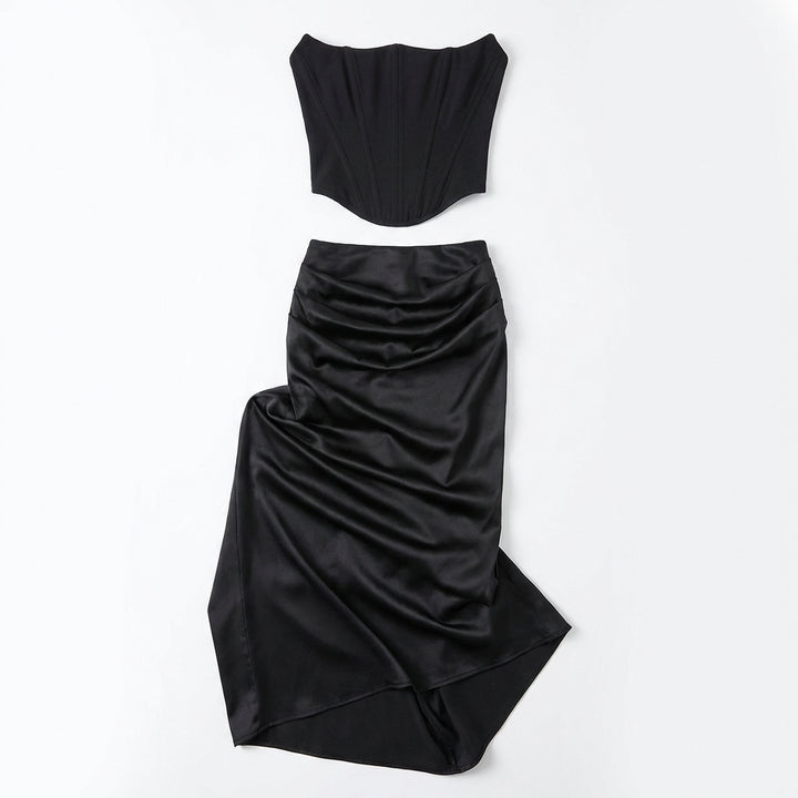 Slim Tube Top Long Dress Sexy Fashion Bandeau Backless Party Evening Dresses For Women Clothing