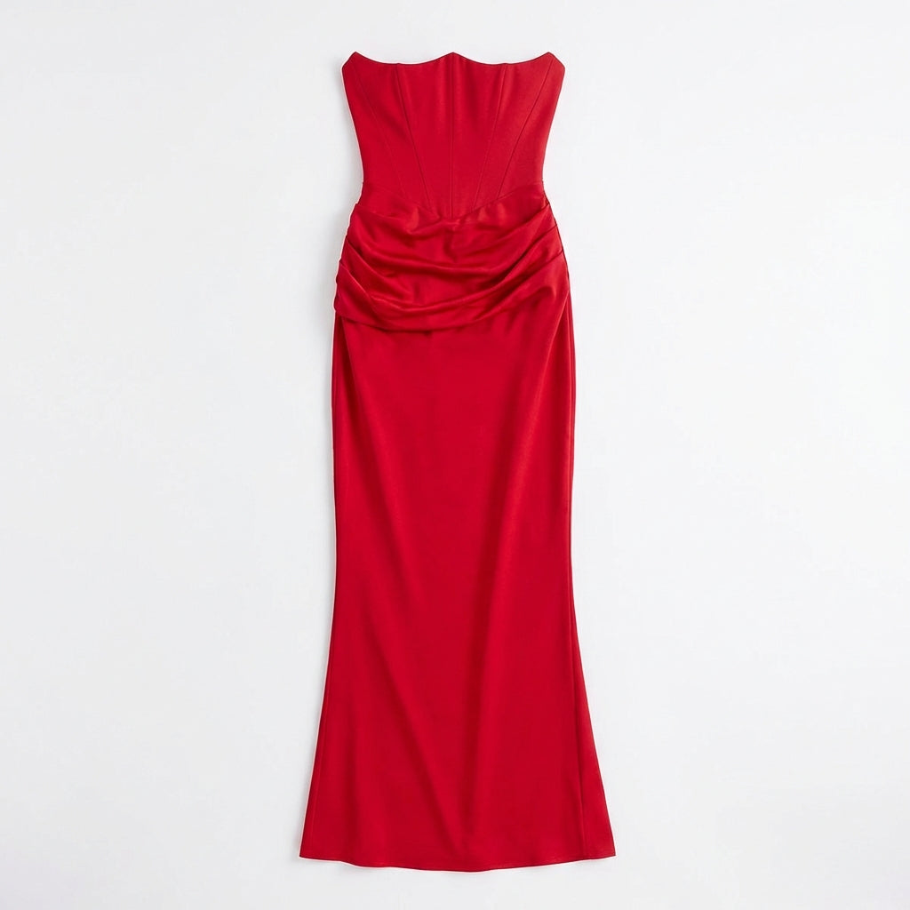 Slim Tube Top Long Dress Sexy Fashion Bandeau Backless Party Evening Dresses For Women Clothing