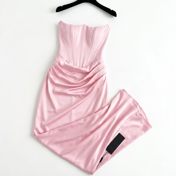 Slim Tube Top Long Dress Sexy Fashion Bandeau Backless Party Evening Dresses For Women Clothing