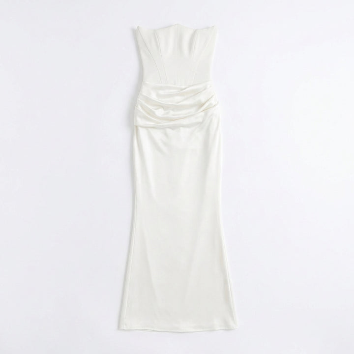 Slim Tube Top Long Dress Sexy Fashion Bandeau Backless Party Evening Dresses For Women Clothing