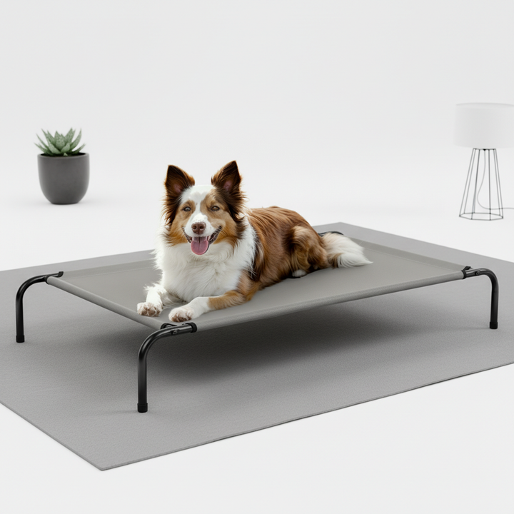Raised Cooling Dog Bed – Elevated Pet Cot for Small; Medium Dogs