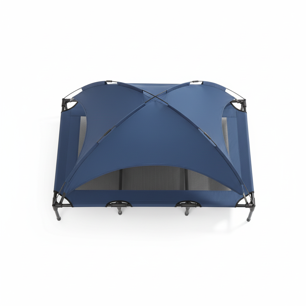 Elevated Pet Bed with Canopy for Large Dogs