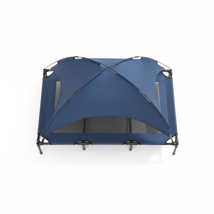 Elevated Pet Bed with Canopy for Large Dogs