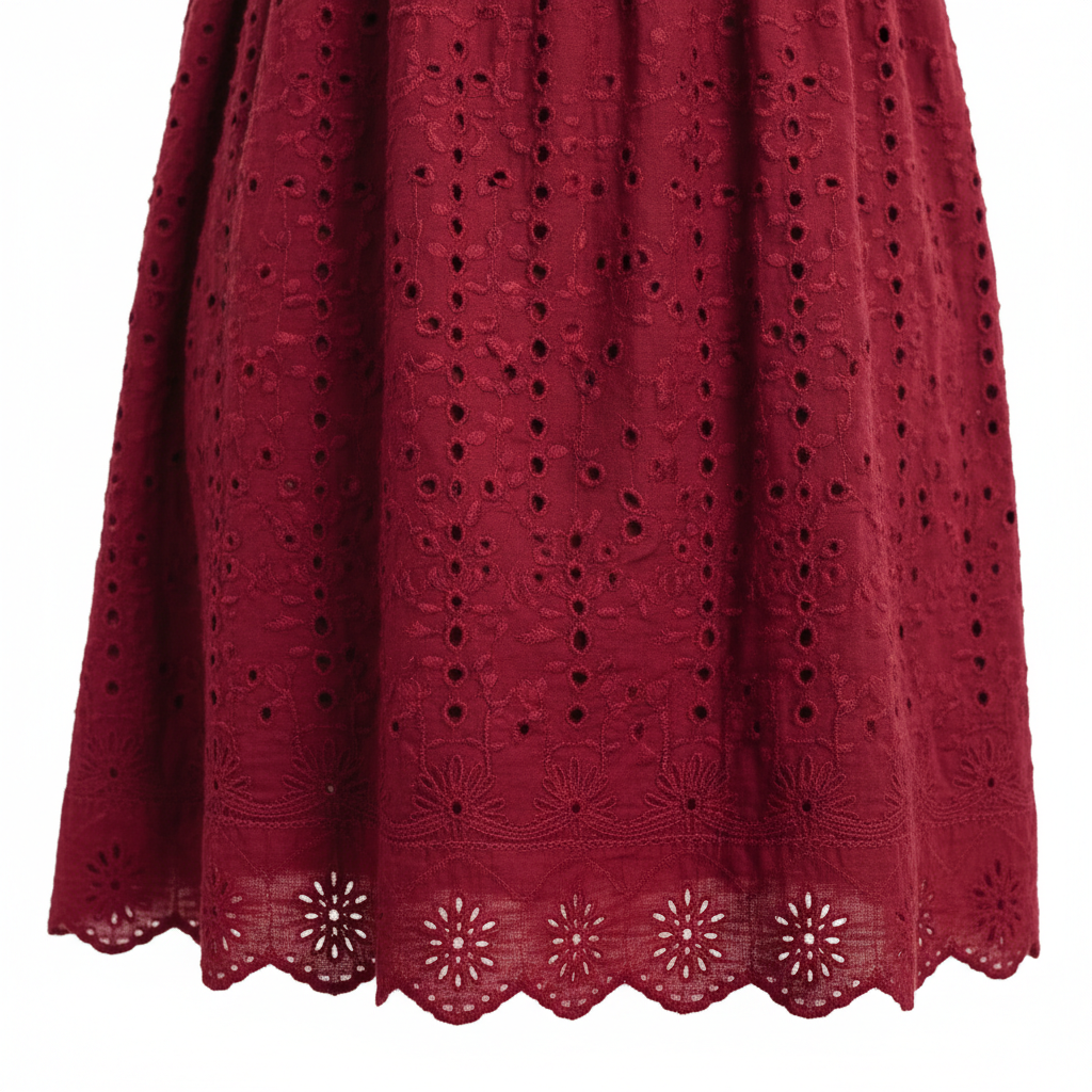 Lace Dresses With Pocket Summer Sleeveless Jacquard Cutout V-Neck Beach Dress