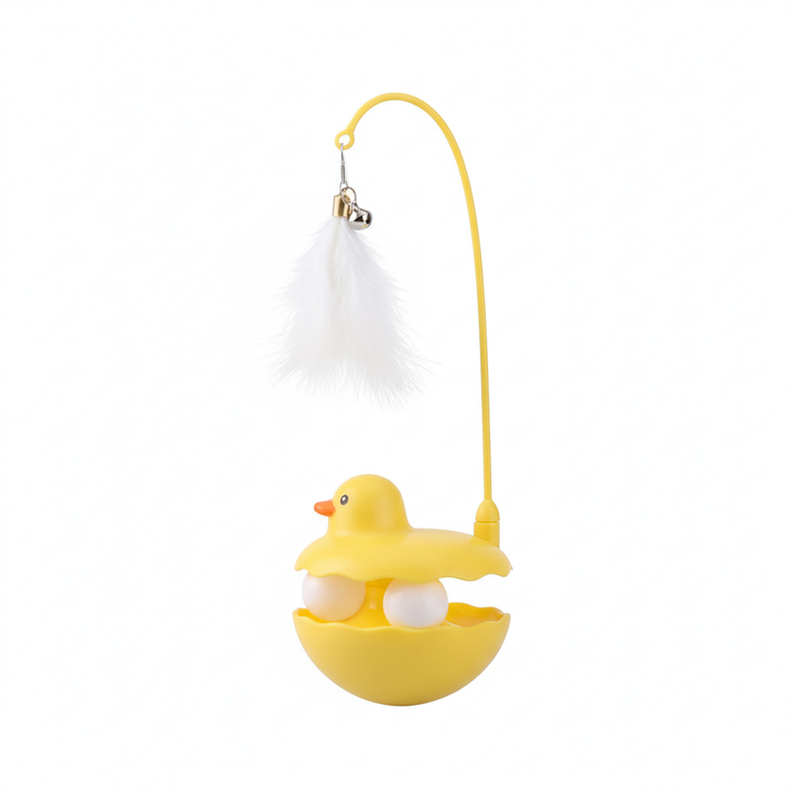 Cat Toys - Interactive Toy For Cat , Kitten Toys, Lightweight Resin Duck Shape Fun Stick For Kitten Play Indoor Outdoor ,Removable And Washable Duck Cat Toy