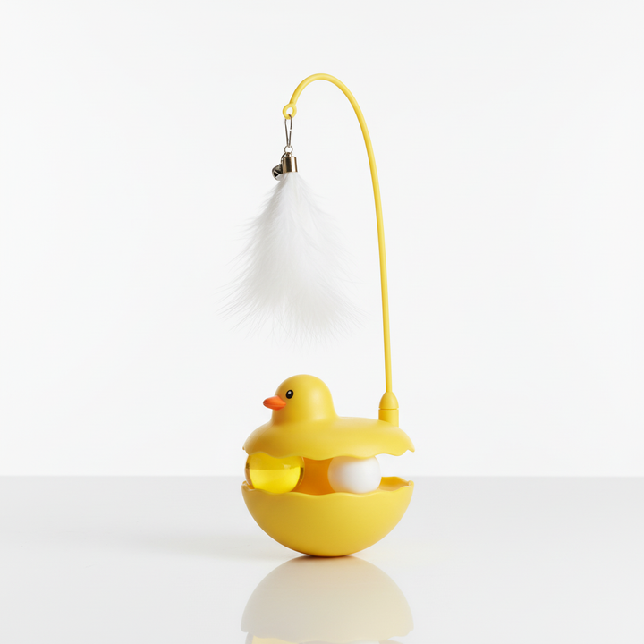 Cat Toys - Interactive Toy For Cat , Kitten Toys, Lightweight Resin Duck Shape Fun Stick For Kitten Play Indoor Outdoor ,Removable And Washable Duck Cat Toy