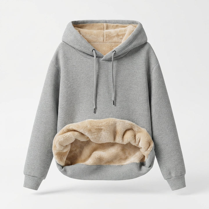 Warm Berber Fleece Pocket Hooded Sweatshirt Coat