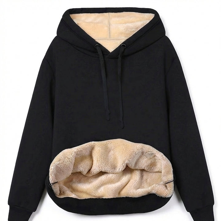Warm Berber Fleece Pocket Hooded Sweatshirt Coat