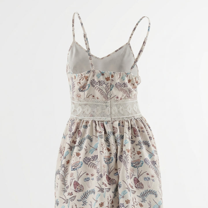 Women's Sleeveless Suspender Floral Dress
