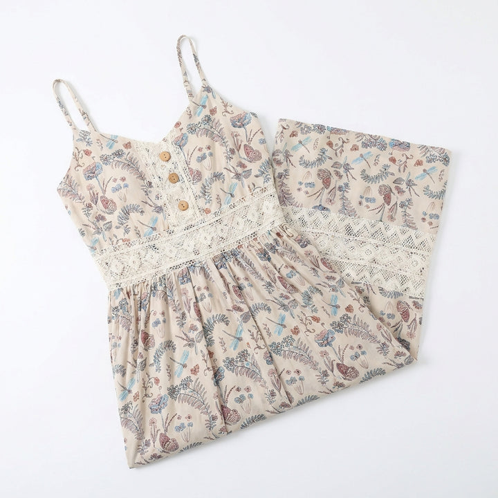 Women's Sleeveless Suspender Floral Dress