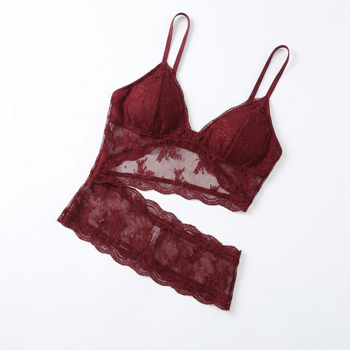 Lace Stitched Backless Small Sling Women V Neck Tank Top Underwear Vest Candy Color Bralette Clothes