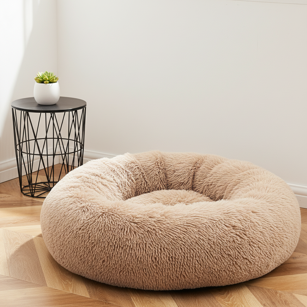 Calming Donut Dog Bed – Ultra Soft Anti-Anxiety Pet Bed