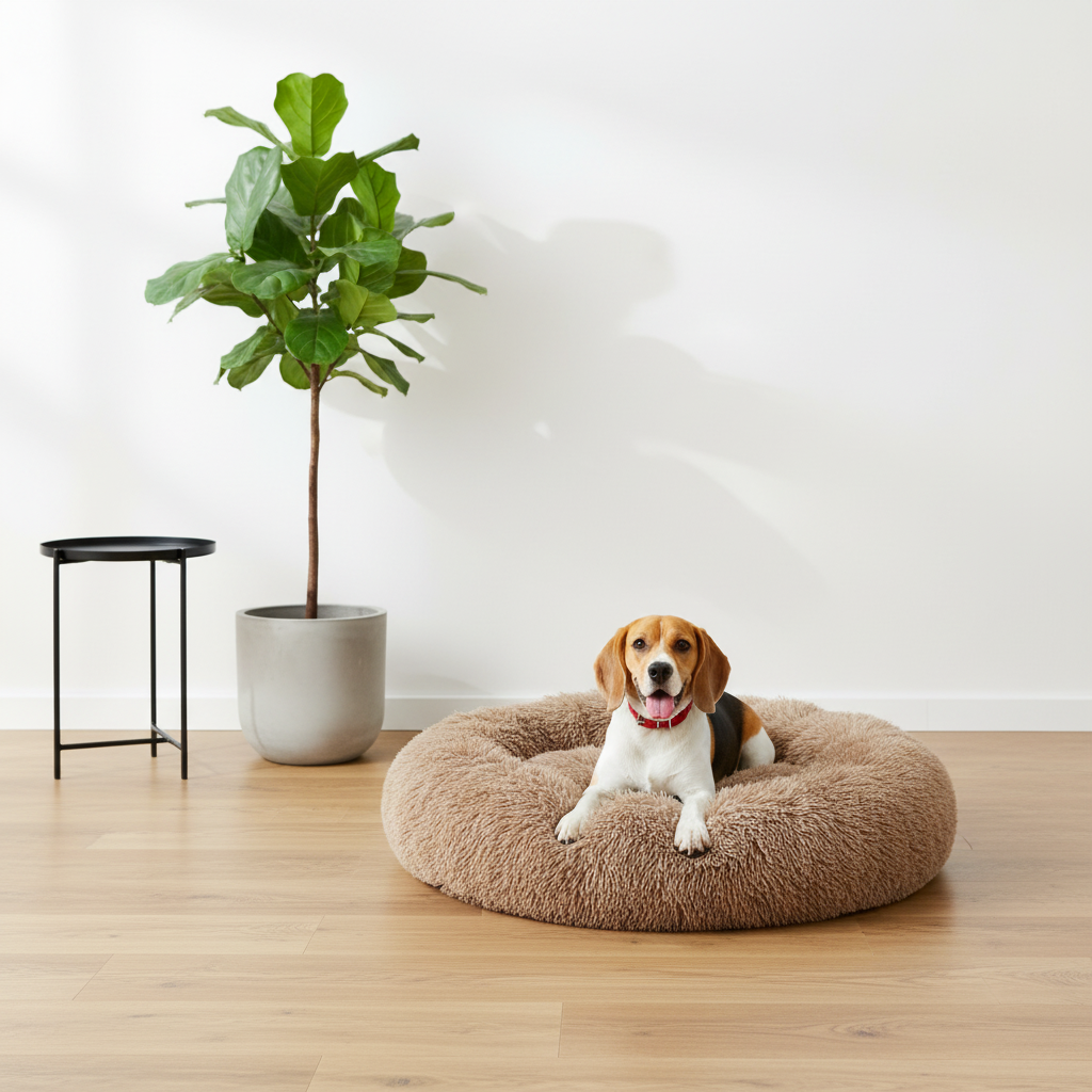 Calming Donut Dog Bed – Ultra Soft Anti-Anxiety Pet Bed