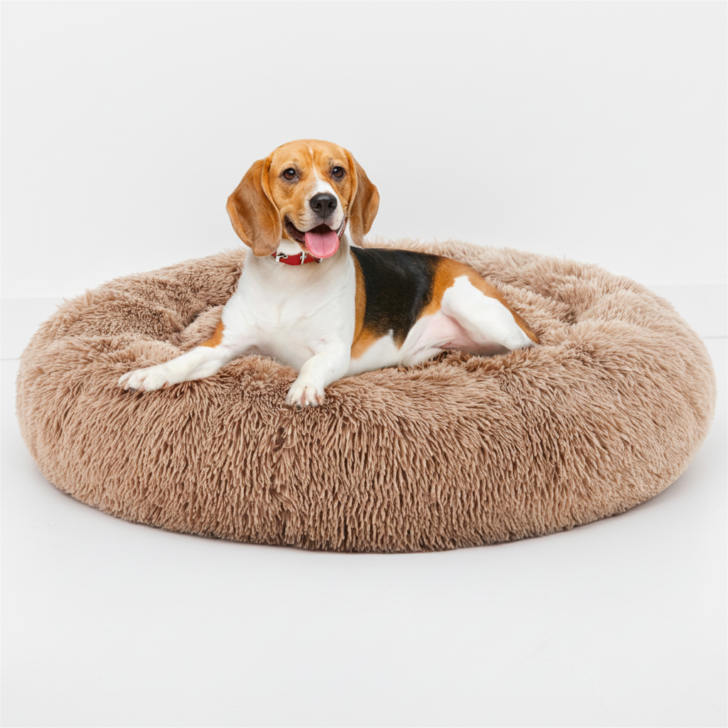 Calming Donut Dog Bed – Ultra Soft Anti-Anxiety Pet Bed