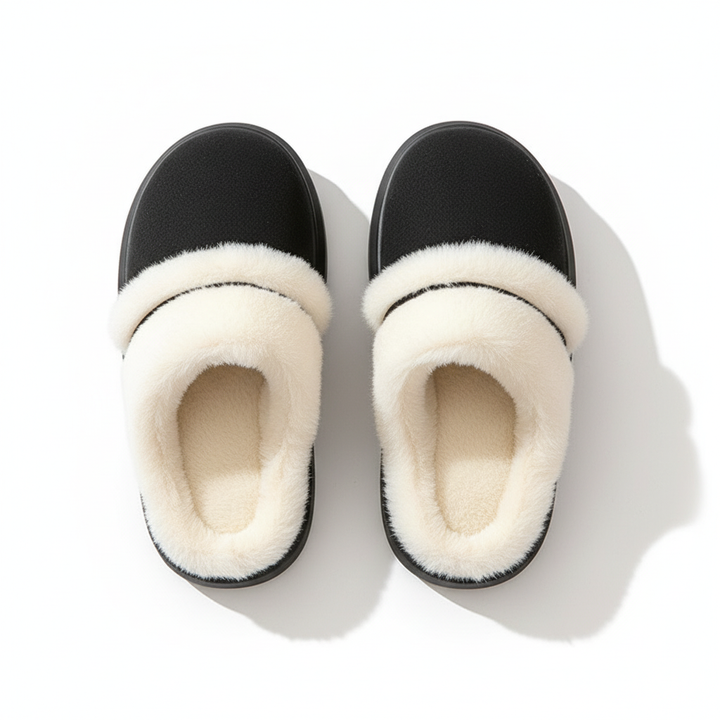 Fashion Warm Cotton Slippers For Women Leisure Thick Bottom Non-slip Plus-velvet House Shoes Winter Bedroom Floor Suede Slipper