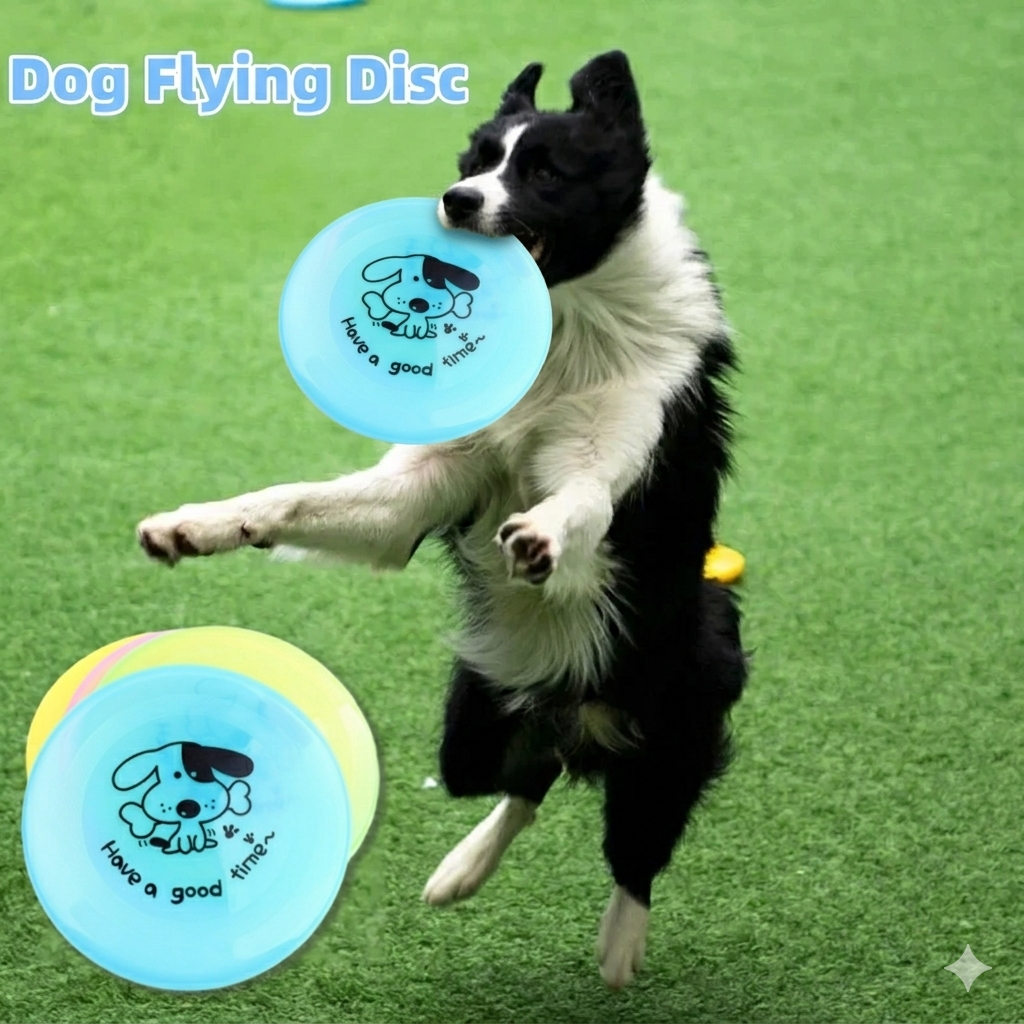Silicone Flying Disc Dog Toy – Interactive Training &amp; Fetch Frisbee