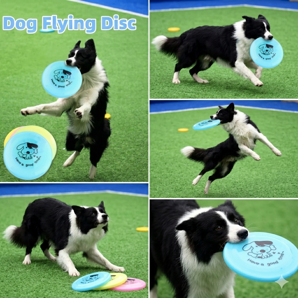 Silicone Flying Disc Dog Toy – Interactive Training &amp; Fetch Frisbee
