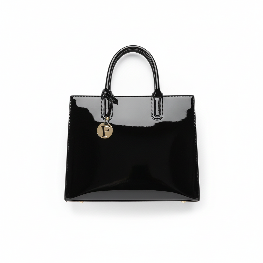 Women’s 3-Piece Patent Leather Handbag Set – Tote Bag, Shoulder Bag & Wristlet