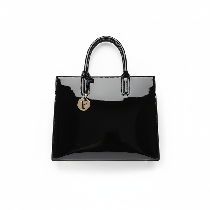 Women’s 3-Piece Patent Leather Handbag Set – Tote Bag, Shoulder Bag & Wristlet