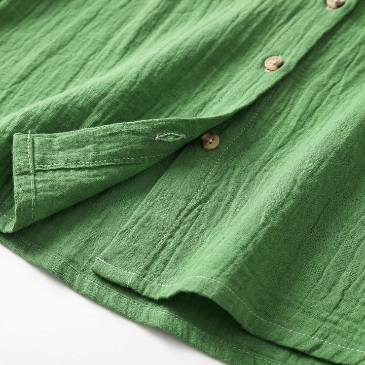 Lapel Long Sleeve Shirt Women's Single-breasted Pleated Shirt Tops Clothing