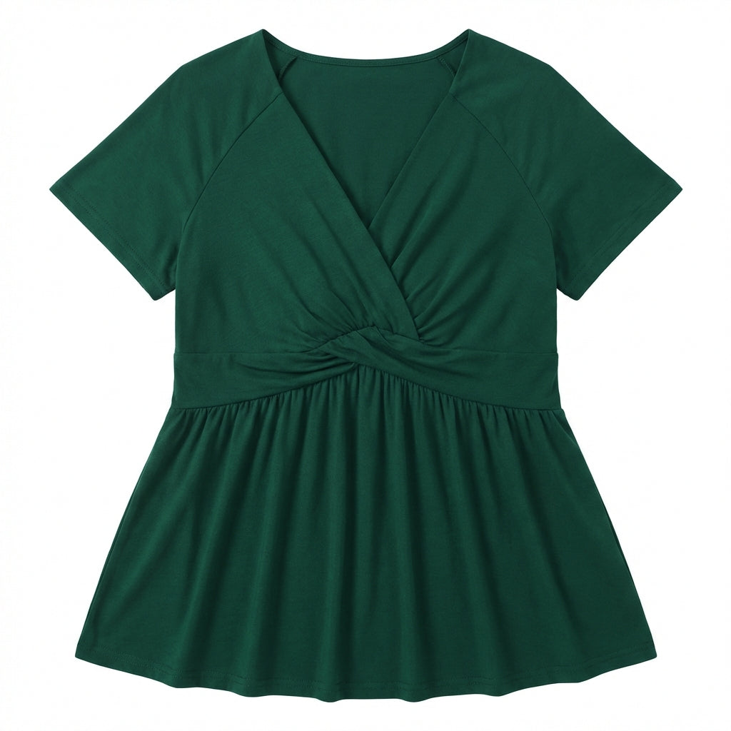 Women's Plus Size T-shirt V-neck Top