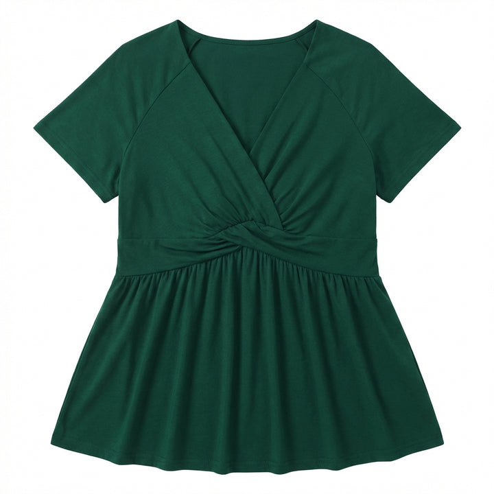 Women's Plus Size T-shirt V-neck Top