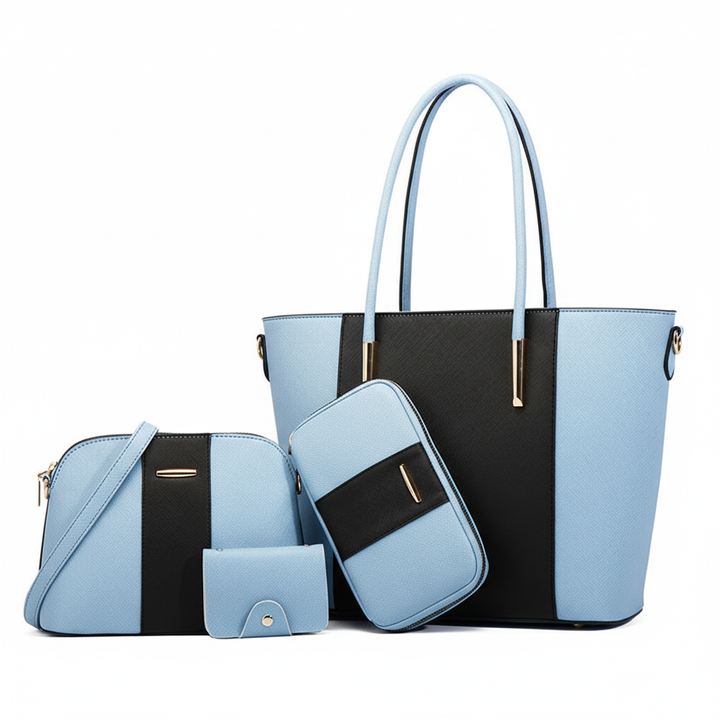 4-Piece Women’s Handbag Set – Stylish PU Leather Shoulder & Tote Bag