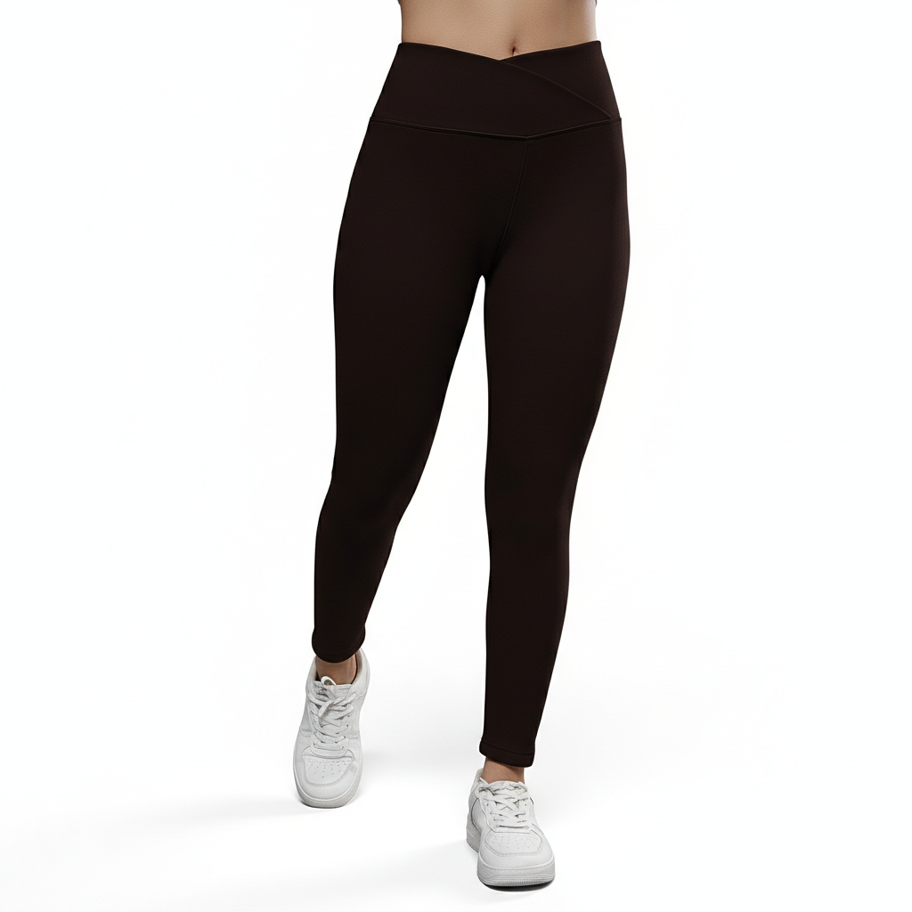 Autumn & Winter High-Waisted Velvet Lift Hip Leggings – Elastic Sports Tight Pants