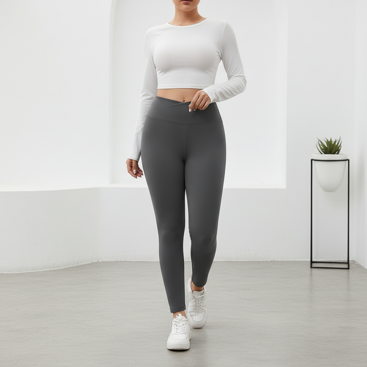 Autumn & Winter High-Waisted Velvet Lift Hip Leggings – Elastic Sports Tight Pants