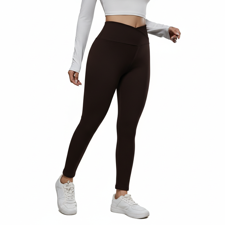 Autumn & Winter High-Waisted Velvet Lift Hip Leggings – Elastic Sports Tight Pants