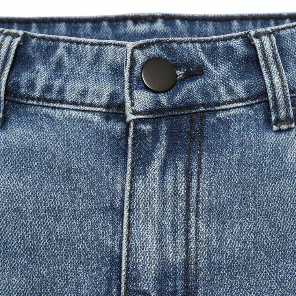 Washed Fashion Straight Jeans Women's Mid Waist